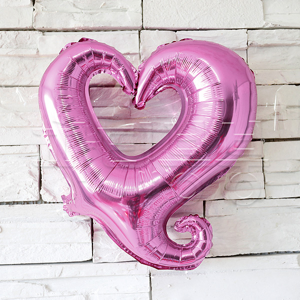 은박풍선 귀여운하트 핑크_파티풍선 셀프백일상 돌상소품  풍선장식 생일파티풍선